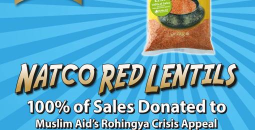 Buy Natco Red Lentils - all sales go to Myanmar!